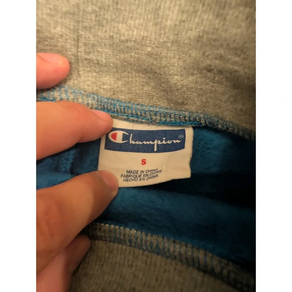 CHAMPION Triple Stacked C Boys Blue Sweat Shorts S